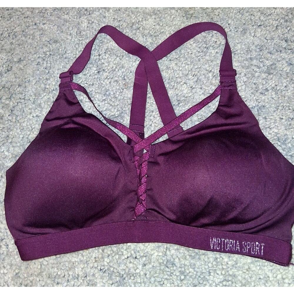 Victoria Sport Incredible Lightweight Sports Bra Lined Wireless Size 36C Purple